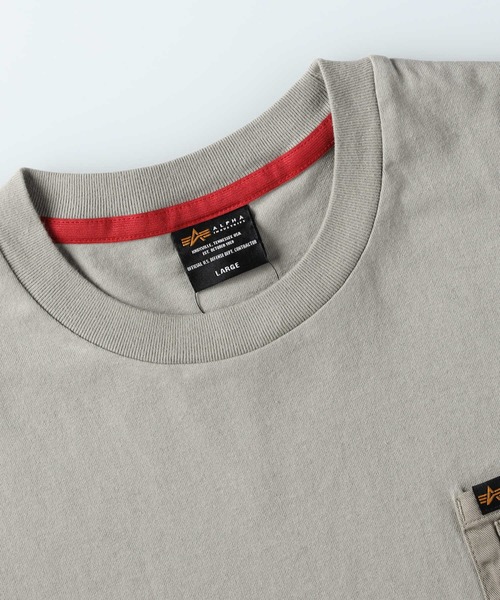 ALPHA_(アルファ)の「ALPHA(アルファ)胸ポケTシャツ(Tシャツ/カットソー・メンズ・ホワイト/ネイビー/ベージュ・L/XL/M)」の5枚目の写真