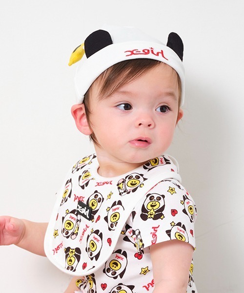 X-girl Stages（エックスガールステージス）の「パンダキラッキーワッチ（ニットキャップ/ビーニー・キッズ・オフホワイト・42-44cm）」の12枚目の写真