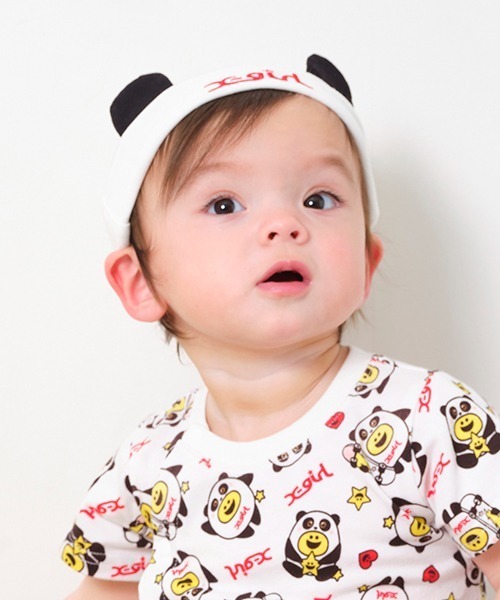 X-girl Stages（エックスガールステージス）の「パンダキラッキーワッチ（ニットキャップ/ビーニー・キッズ・オフホワイト・42-44cm）」の11枚目の写真