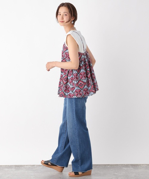 LEPSIM（レプシィム）の「アフリカンプリントキャミ　118320（シャツ/ブラウス・レディース・ピンク/グリーン/オレンジ・FREE）」の8枚目の写真