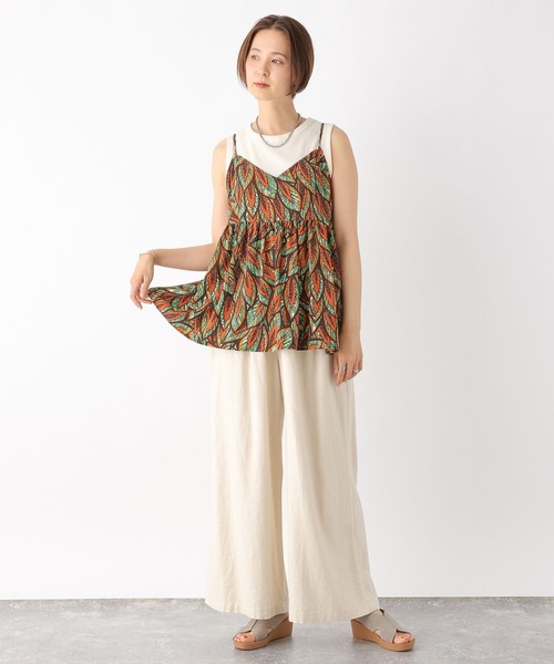 LEPSIM（レプシィム）の「アフリカンプリントキャミ　118320（シャツ/ブラウス・レディース・ピンク/グリーン/オレンジ・FREE）」の5枚目の写真