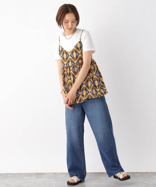 LEPSIM アフリカンプリントキャミ&パンツ　グリーン 楽天市場】【SALE／50%OFF】アフリカンプリントキャミワンピース