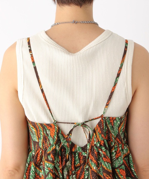 LEPSIM（レプシィム）の「アフリカンプリントキャミ　118320（シャツ/ブラウス・レディース・ピンク/グリーン/オレンジ・FREE）」の14枚目の写真