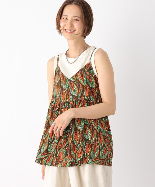LEPSIM（レプシィム）の「アフリカンプリントキャミ　118320（シャツ/ブラウス・レディース・ピンク/グリーン/オレンジ・FREE）」の7枚目の写真
