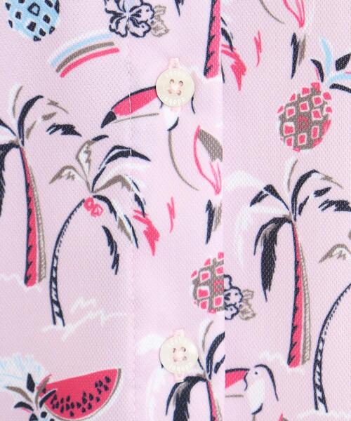 adabat（アダバット）の「◆【吸水速乾】サマーリゾート柄 半袖シャツ（シャツ/ブラウス・レディース・ピンク系/ピンク系5・38/40/42）」の7枚目の写真