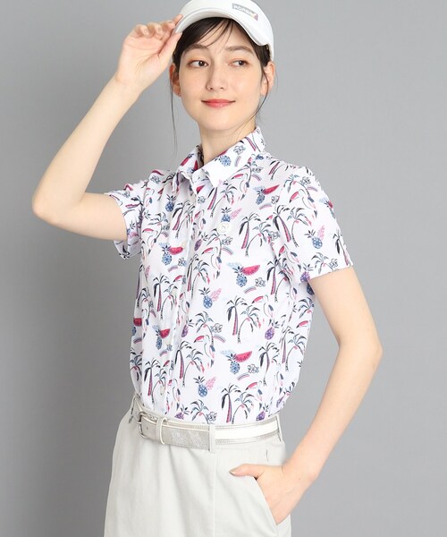 adabat（アダバット）の「◆【吸水速乾】サマーリゾート柄 半袖シャツ（シャツ/ブラウス・レディース・ピンク系/ピンク系5・38/40/42）」の12枚目の写真