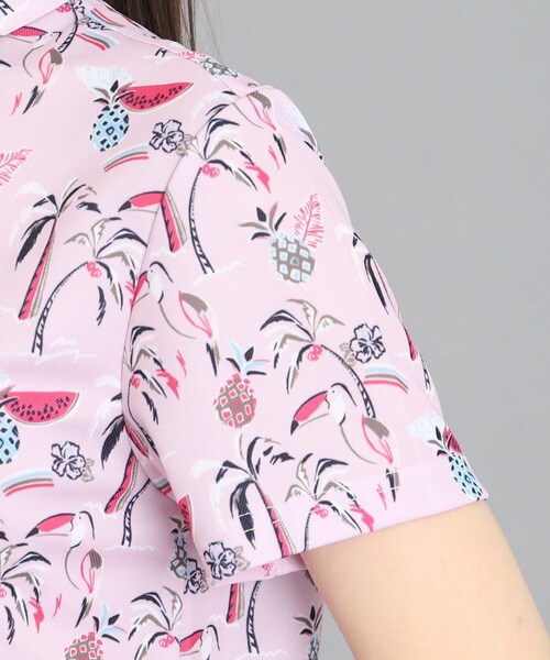 adabat（アダバット）の「◆【吸水速乾】サマーリゾート柄 半袖シャツ（シャツ/ブラウス・レディース・ピンク系/ピンク系5・38/40/42）」の10枚目の写真