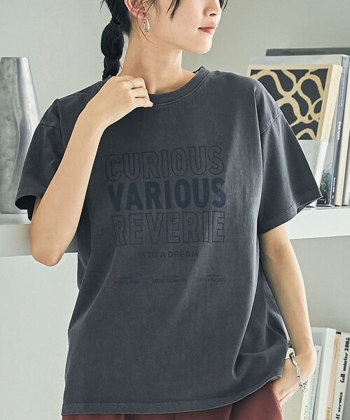 coen(コーエン)の「ピグメントアソートロゴプリントTシャツ24FW(Tシャツ/カットソー・レディース・ブラウン/オフホワイト/ダークグレー・M/L)」の3枚目の写真