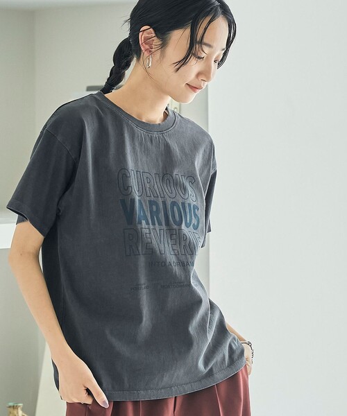 即日発送B'zUNITE02 ロゴプリント Tシャツ ダークグレー　L セール】ピグメントアソートロゴプリントTシャツ24FW（Tシャツ