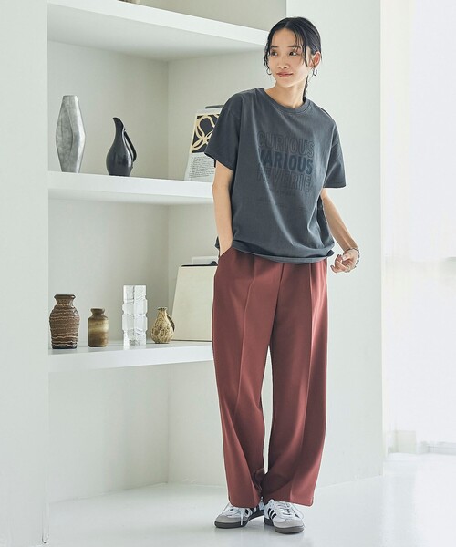 coen(コーエン)の「ピグメントアソートロゴプリントTシャツ24FW(Tシャツ/カットソー・レディース・ブラウン/オフホワイト/ダークグレー・M/L)」の7枚目の写真