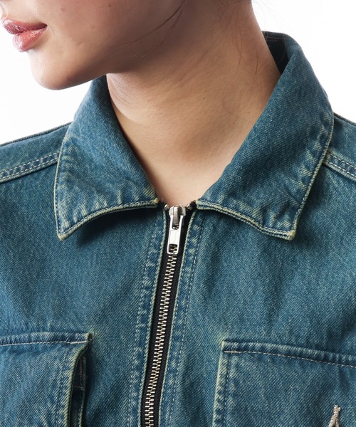 SPIRALGIRL（スパイラルガール）の「3Dポケットデザインデニムショートジャケット（デニムジャケット・レディース・ブラック/ブルー・FREE）」の11枚目の写真