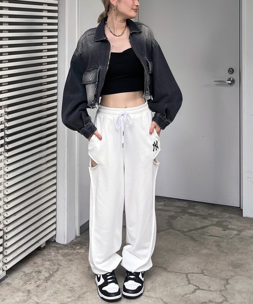 SPIRALGIRL（スパイラルガール）の「3Dポケットデザインデニムショートジャケット（デニムジャケット・レディース・ブラック/ブルー・FREE）」の22枚目の写真