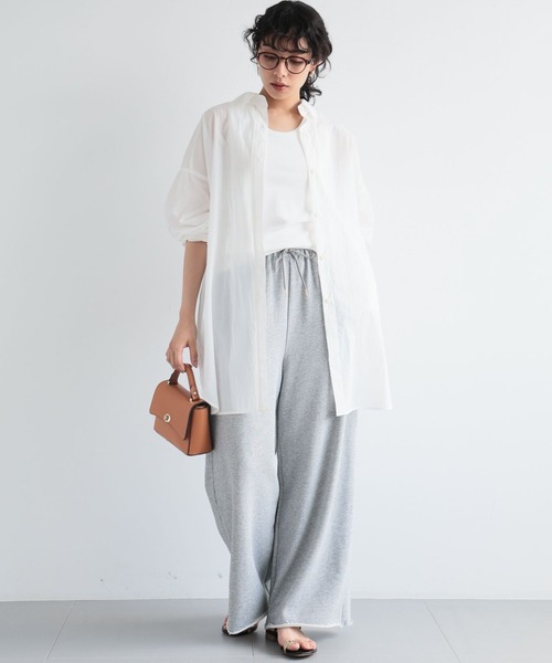 BARNYARDSTORM（バンヤードストーム）の「BARNYARDSTORM / ライトBIGシルエットシャツ（シャツ/ブラウス・レディース・ブラック/ホワイト/ブルー・FREE）」の6枚目の写真