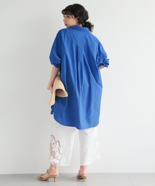 BARNYARDSTORM（バンヤードストーム）の「BARNYARDSTORM / ライトBIGシルエットシャツ（シャツ/ブラウス・レディース・ブラック/ホワイト/ブルー・FREE）」の13枚目の写真