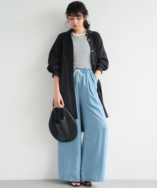 BARNYARDSTORM（バンヤードストーム）の「BARNYARDSTORM / ライトBIGシルエットシャツ（シャツ/ブラウス・レディース・ブラック/ホワイト/ブルー・FREE）」の19枚目の写真