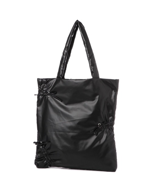 LAKOLE（ラコレ）の「メタリックリボントートバッグ / 141808（トートバッグ・レディース・ブルー/シルバー/ブラック・FREE）」の4枚目の写真