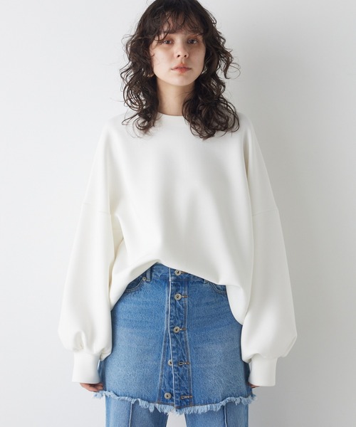 ウィムガゼット　クルーネックダンボールプルオーバー クルーネックダンボールプルオーバー（Tシャツ/カットソー