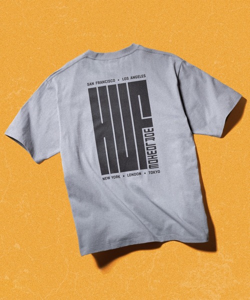 BIG BLOCK TEE / HUF ハフ ヘビーウェイト プリント Tシャツ(Tシャツ/カットソー)|HUF(ハフ) BIG BLOCK TEE / HUF ハフ ヘビーウェイト プリント Tシャツ(Tシャツ/カットソー)|HUF(ハフ)