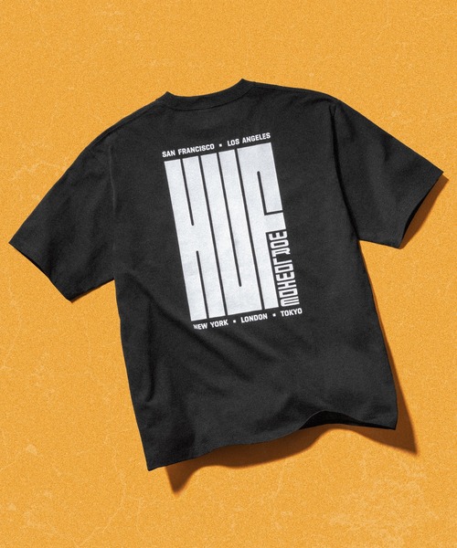 BIG BLOCK TEE / HUF ハフ ヘビーウェイト プリント Tシャツ(Tシャツ/カットソー)|HUF(ハフ) BIG BLOCK TEE / HUF ハフ ヘビーウェイト プリント Tシャツ(Tシャツ/カットソー)|HUF(ハフ)