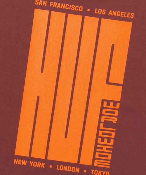 BIG BLOCK TEE / HUF ハフ ヘビーウェイト プリント Tシャツ(Tシャツ/カットソー)|HUF(ハフ) BIG BLOCK TEE / HUF ハフ ヘビーウェイト プリント Tシャツ(Tシャツ/カットソー)|HUF(ハフ)