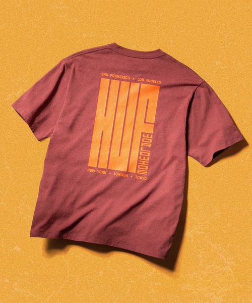 BIG BLOCK TEE / HUF ハフ ヘビーウェイト プリント Tシャツ(Tシャツ/カットソー)|HUF(ハフ) BIG BLOCK TEE / HUF ハフ ヘビーウェイト プリント Tシャツ(Tシャツ/カットソー)|HUF(ハフ)