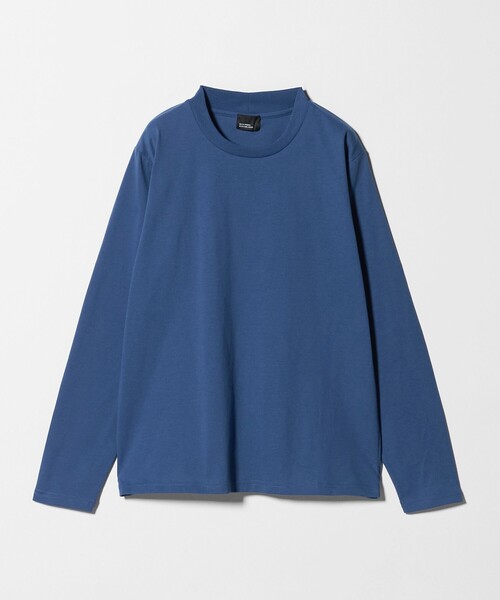 green label relaxing（グリーンレーベルリラクシング）の「【WEB限定】JUST fit ジャケイン クルーネック 長袖 Tシャツ -吸水速乾・抗菌-（Tシャツ/カットソー・メンズ・ブラック/ホワイト/ライトグレー/モカ/ターコイズブルー系/ライム/ネイビー/ロイヤルブルー・S/M/L/XL）」の7枚目の写真