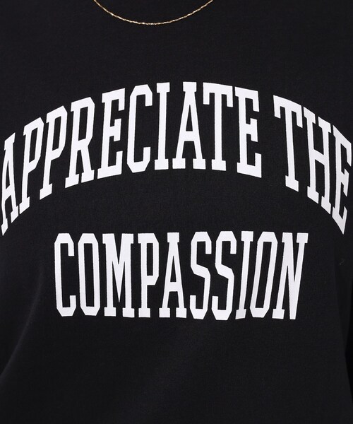 SHOO・LA・RUE（シューラルー）の「【洗える/綿100%/プチプラ】アウトも決まる ラウンドヘム プリントTシャツ（Tシャツ/カットソー・レディース・ピンク系6/グリーン系1/ホワイト系1/ベージュ系その他4/ブラック系2/ホワイト系3・02/04/03）」の12枚目の写真