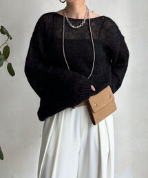 DouDou | ラメモヘヤメッシュプルオーバー(ニット/セーター)