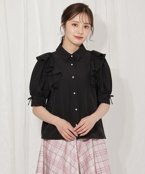 WILLSELECTION（ウィルセレクション）の「スリーブリボンブラウス（シャツ/ブラウス・レディース・ピンク/オフホワイト/ブラック・FREE）」の11枚目の写真