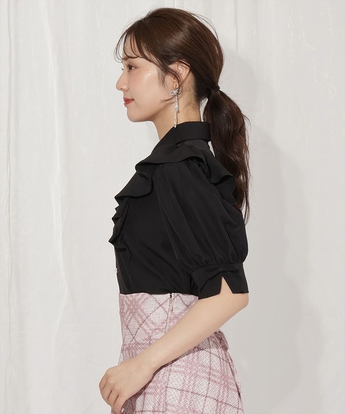 WILLSELECTION（ウィルセレクション）の「スリーブリボンブラウス（シャツ/ブラウス・レディース・ピンク/オフホワイト/ブラック・FREE）」の12枚目の写真