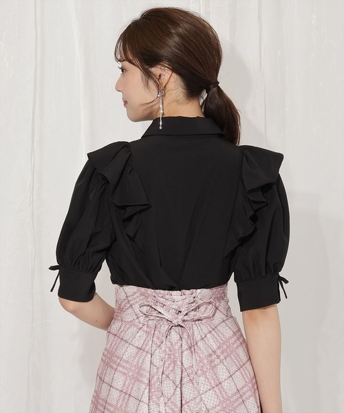 WILLSELECTION（ウィルセレクション）の「スリーブリボンブラウス（シャツ/ブラウス・レディース・ピンク/オフホワイト/ブラック・FREE）」の13枚目の写真