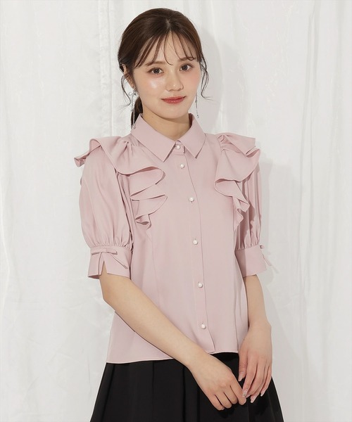 WILLSELECTION（ウィルセレクション）の「スリーブリボンブラウス（シャツ/ブラウス・レディース・ピンク/オフホワイト/ブラック・FREE）」の17枚目の写真