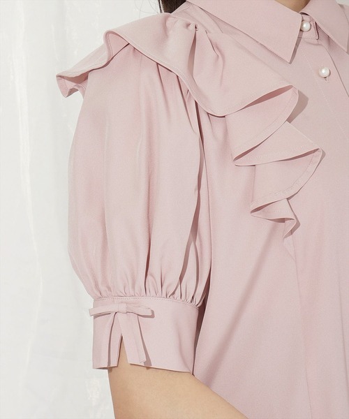 WILLSELECTION（ウィルセレクション）の「スリーブリボンブラウス（シャツ/ブラウス・レディース・ピンク/オフホワイト/ブラック・FREE）」の21枚目の写真