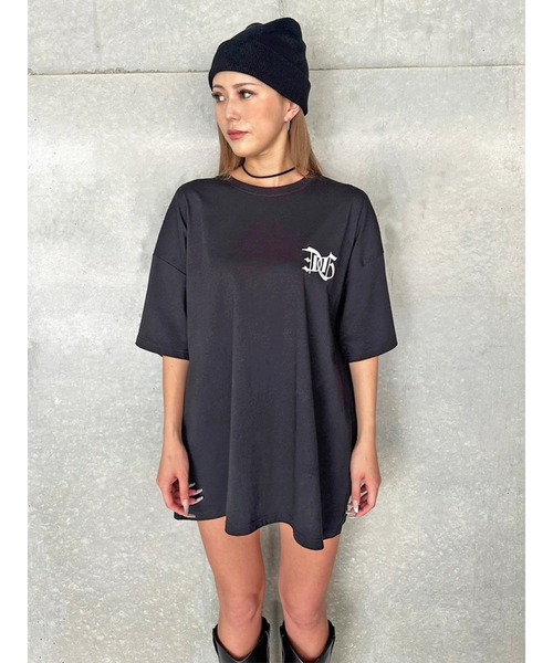 EGOIST（エゴイスト）の「BIG刺繍ユニセックス TシャツⅡ（Tシャツ/カットソー・レディース・ブラック/パープル/ホワイト・FREE）」の8枚目の写真