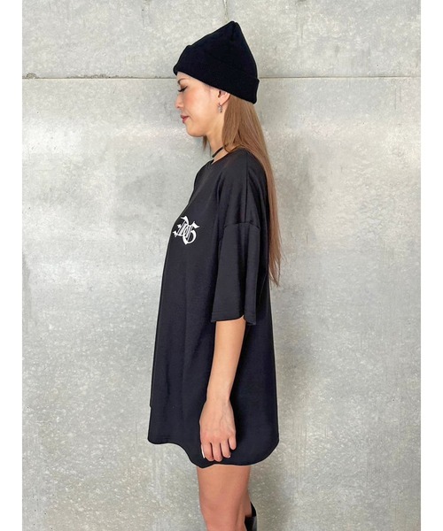 EGOIST（エゴイスト）の「BIG刺繍ユニセックス TシャツⅡ（Tシャツ/カットソー・レディース・ブラック/パープル/ホワイト・FREE）」の7枚目の写真