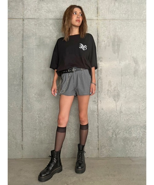 EGOIST（エゴイスト）の「BIG刺繍ユニセックス TシャツⅡ（Tシャツ/カットソー・レディース・ブラック/パープル/ホワイト・FREE）」の15枚目の写真