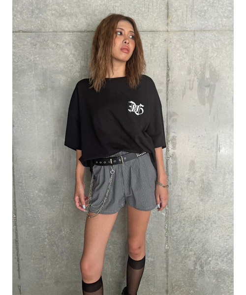 EGOIST（エゴイスト）の「BIG刺繍ユニセックス TシャツⅡ（Tシャツ/カットソー・レディース・ブラック/パープル/ホワイト・FREE）」の14枚目の写真