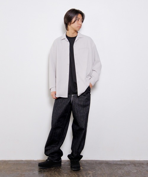 GLAZOS（グラソス）の「【大人向けサイズあり】デニム・配色ステッチペインターパンツ（その他パンツ・キッズ・ブラック/インディゴブルー・S/M/L/LL）」の3枚目の写真