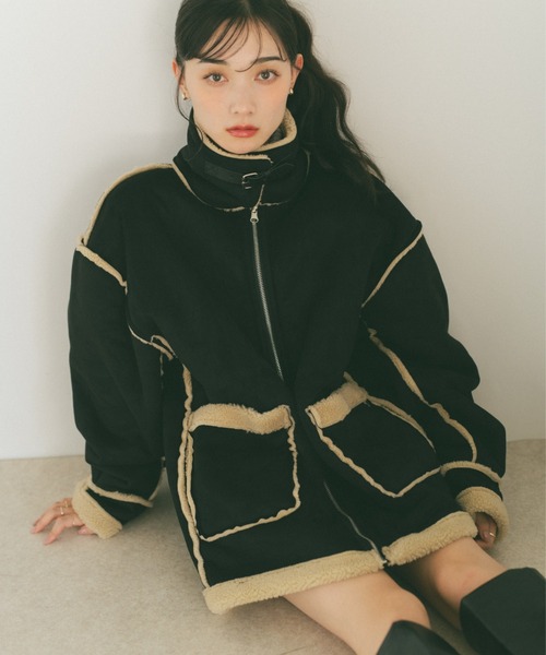 ムートンボアリバーコート リバーシブル ムートンボアコート / Feroux | ファッション通販