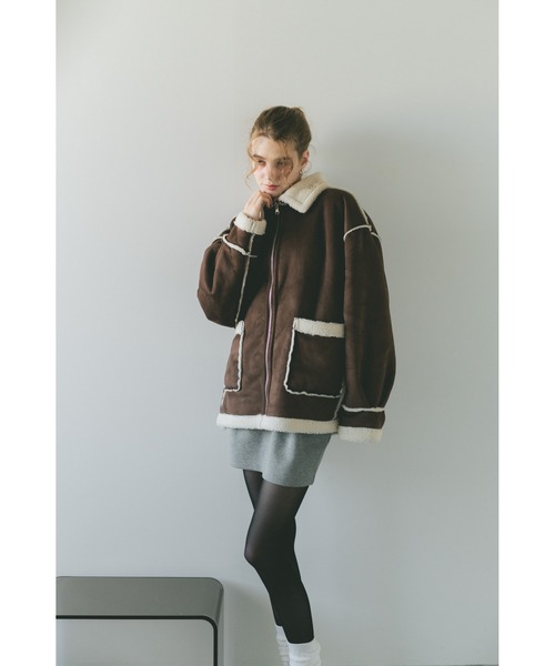 セール】リバーシブルムートンボアコート（ムートンコート）｜VANNIE U