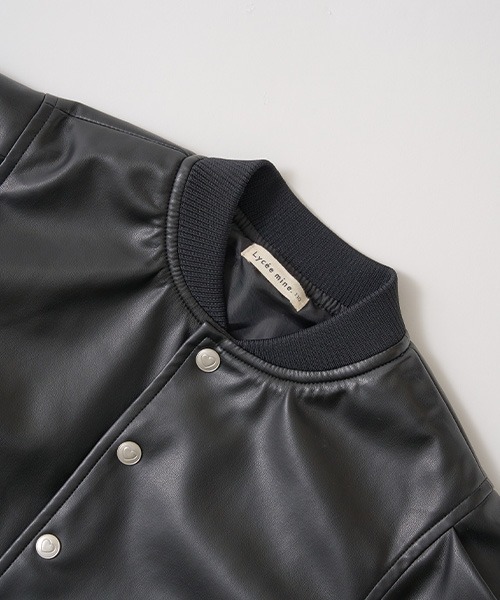 Lycee mine（リセマイン）の「【やわらか合皮】ブルゾン（ブルゾン・キッズ・ブラック・100cm/110cm/120cm/130cm/140cm/150cm）」の11枚目の写真