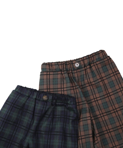 DILASH（ディラッシュ）の「チェック柄ストレートパンツ（その他パンツ・キッズ・ブラウン/グリーン・80/90/100/110/120/130/140）」の5枚目の写真