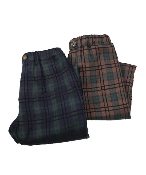 DILASH（ディラッシュ）の「チェック柄ストレートパンツ（その他パンツ・キッズ・ブラウン/グリーン・80/90/100/110/120/130/140）」の6枚目の写真