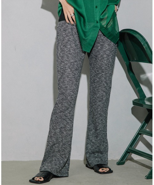 SUWDEE(スーディー)の「summer knit flare pants(その他パンツ・レディース・ブラック・FREE)」の1枚目の写真