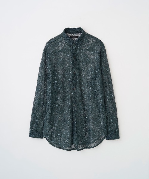 Juha（ユハ）の「GLITTER LACE L/S SHIRT（シャツ/ブラウス・メンズ・ブラック/グリーン・4/3）」の4枚目の写真