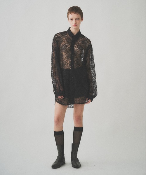 Juha（ユハ）の「GLITTER LACE L/S SHIRT（シャツ/ブラウス・メンズ・ブラック/グリーン・4/3）」の8枚目の写真