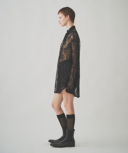 Juha（ユハ）の「GLITTER LACE L/S SHIRT（シャツ/ブラウス・メンズ・ブラック/グリーン・4/3）」の9枚目の写真