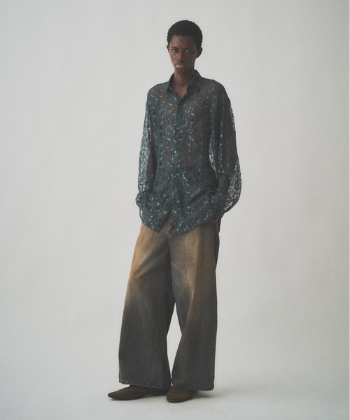 Juha（ユハ）の「GLITTER LACE L/S SHIRT（シャツ/ブラウス・メンズ・ブラック/グリーン・4/3）」の11枚目の写真