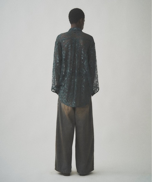 Juha（ユハ）の「GLITTER LACE L/S SHIRT（シャツ/ブラウス・メンズ・ブラック/グリーン・4/3）」の13枚目の写真