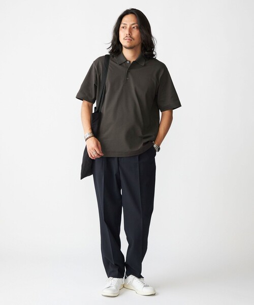 SHIPS（シップス）の「SHIPS: 鹿の子 ニット カラー ポロシャツ（ポロシャツ・メンズ・ホワイト/ネイビー/チャコールグレー・SMALL/MEDIUM/LARGE/X-LARGE）」の5枚目の写真